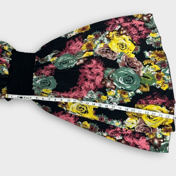 Womens Babydoll Maxi Floral Midi Dress Backless Empire Waist Fairy Y2k 90s Retro - Picture 5 of 7